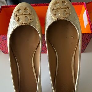 Tory Burch spark gold ballet flat